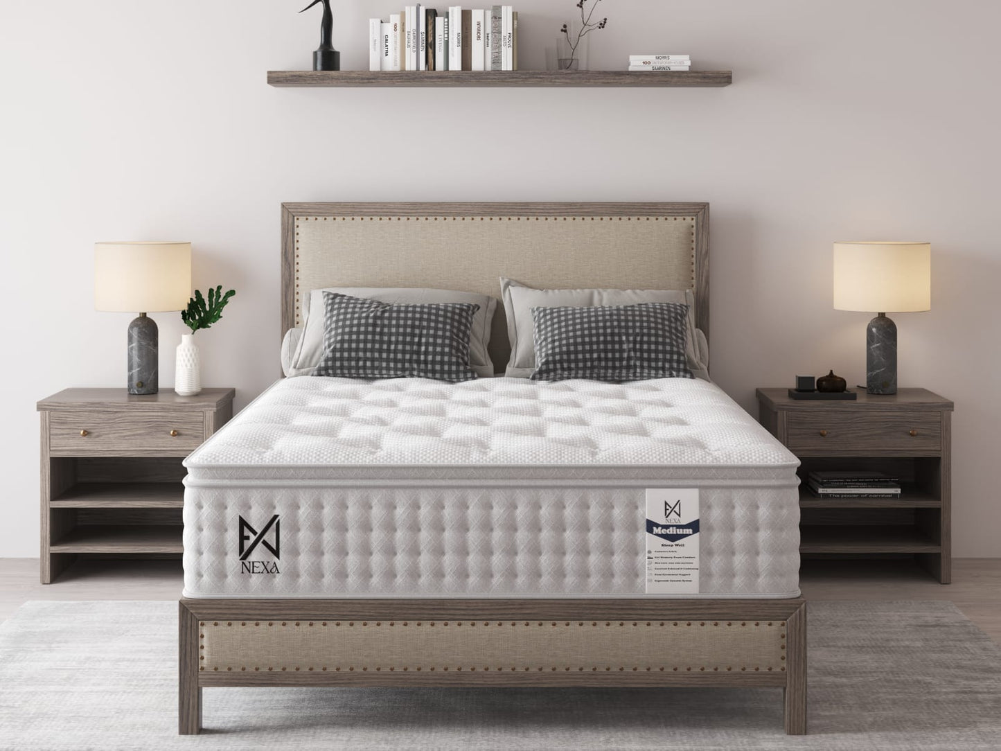 The Luxury Plush Nexus 1000 Pocket Spring Pillow Top Mattress - Medium